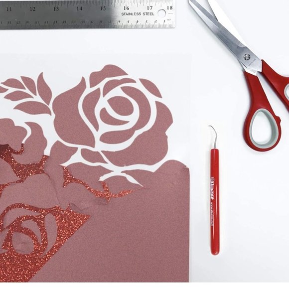 6 Sheets 10" x 10" Glitter Siser Easyweed HTV Heat Transfer Vinyl Iron-On Heat - Picture 7 of 11